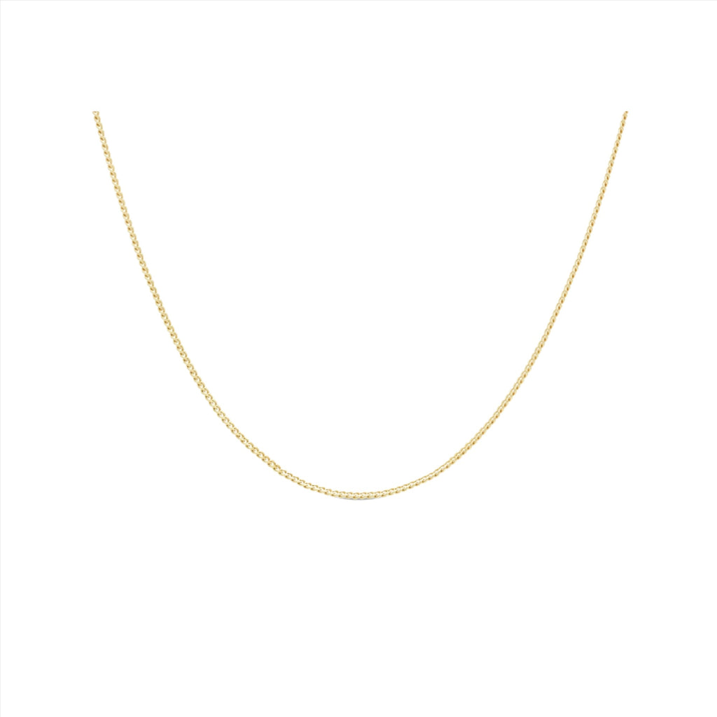 The MiJu Official minimalistic necklace in 9k solid gold.