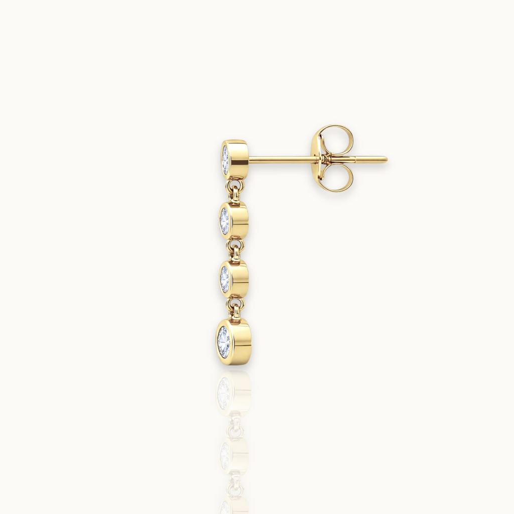 Diamond Dangle 0.11ct - 9k Earrings