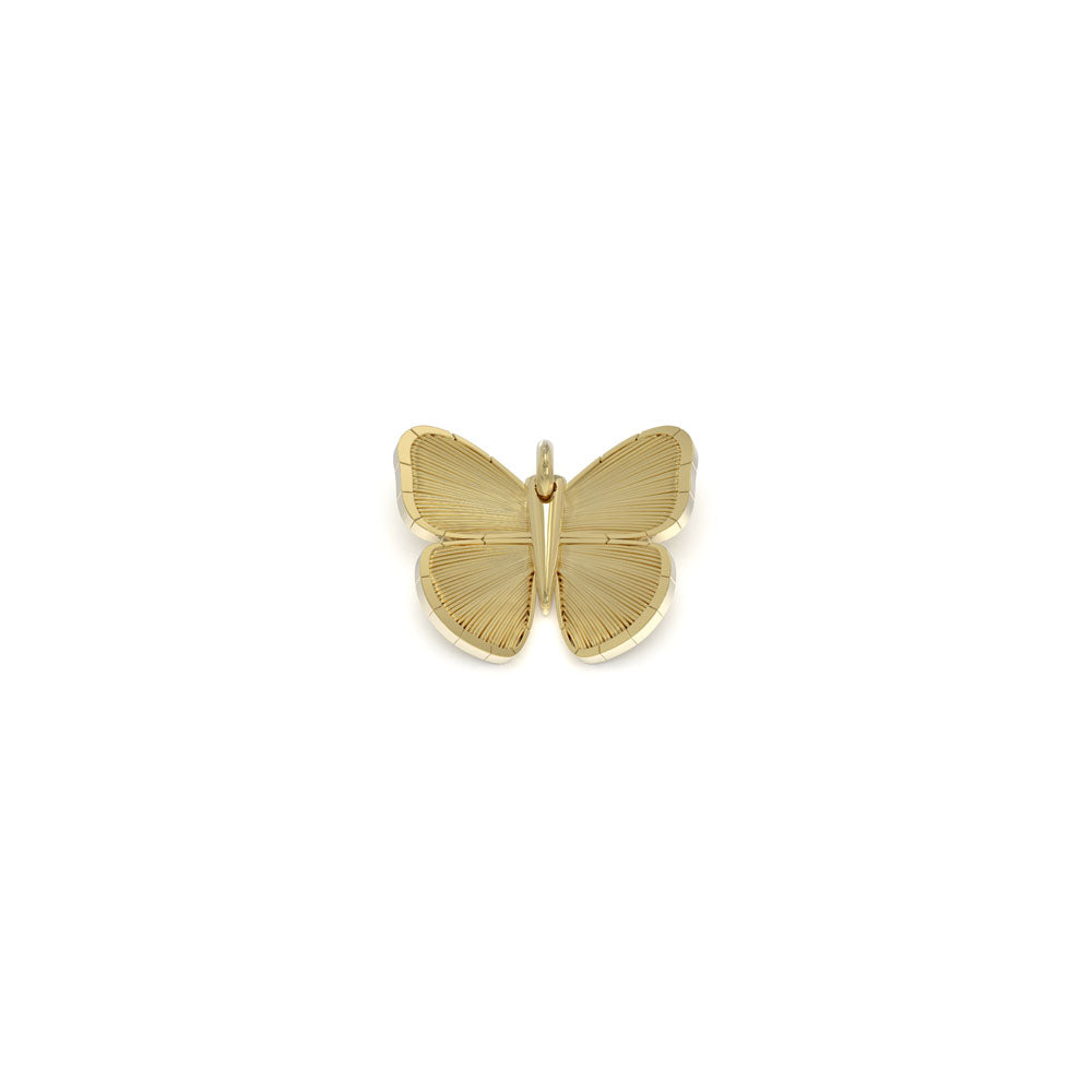 De MiJu Official massief gouden vlinder ketting hanger.