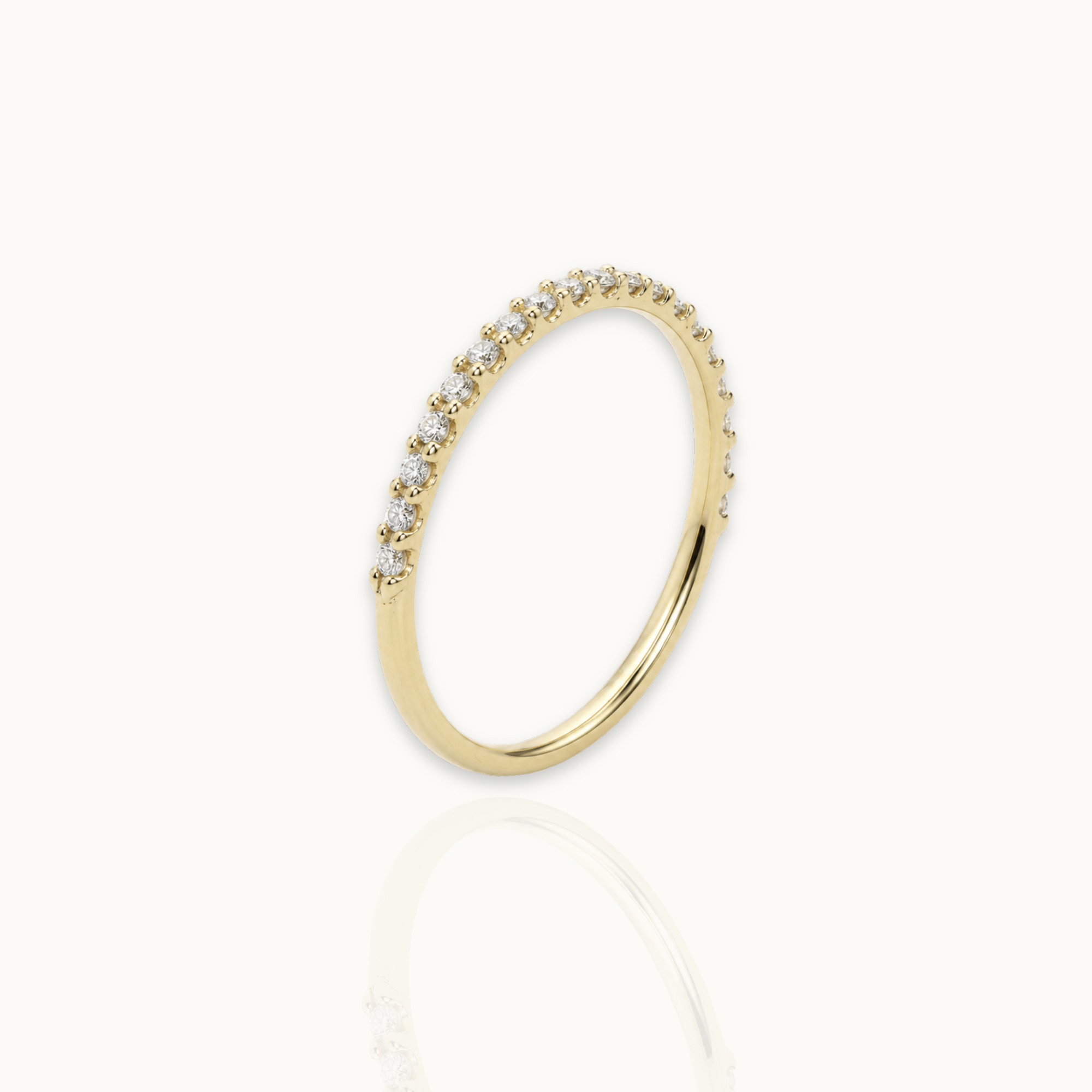 Half Eternity - 14k gouden diamanten ring