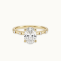 True Love 2,1 karaat - 14-karaats gouden ovale diamanten ring