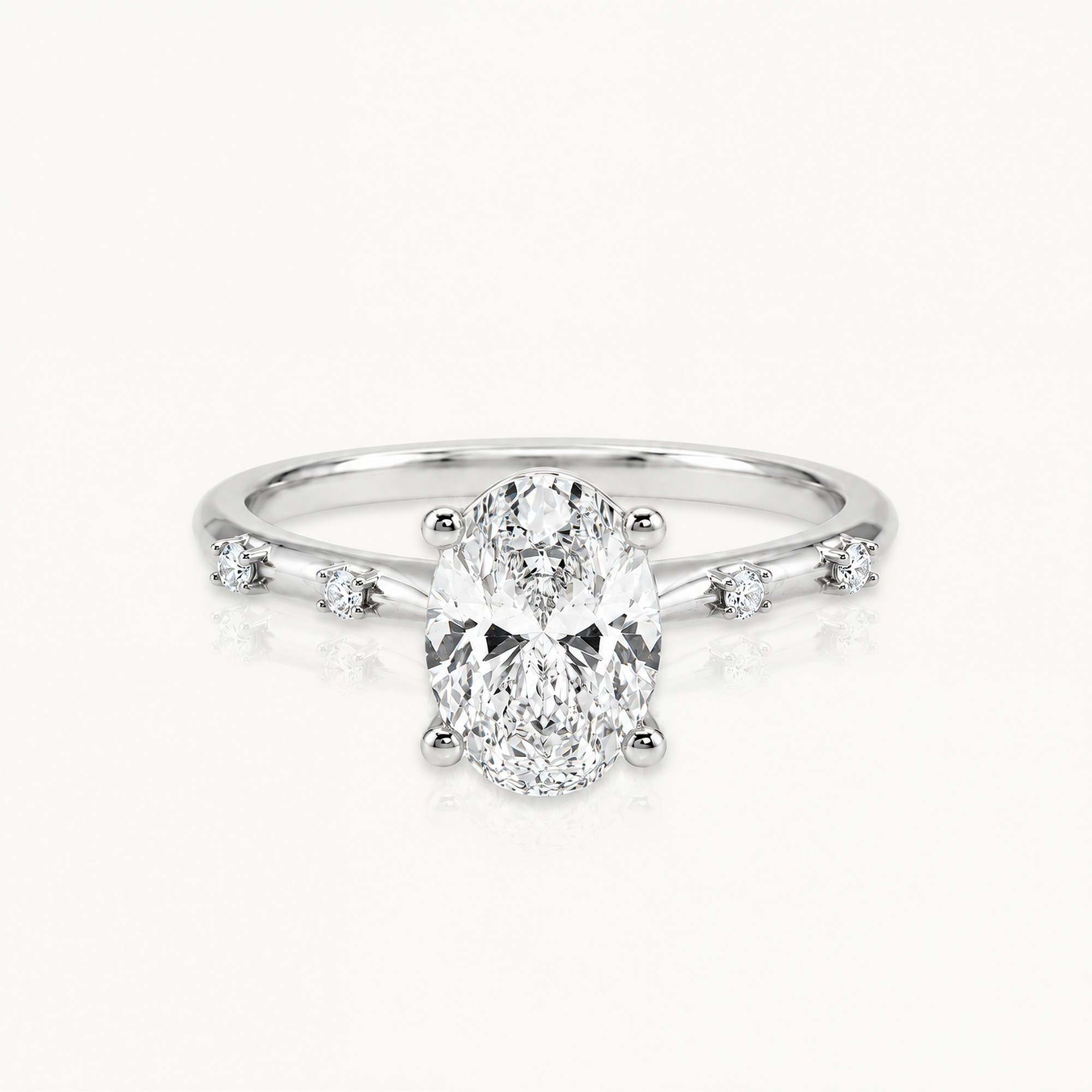 True Love 2.1ct - 14k Gold Oval Diamond Ring