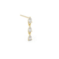 Peer Diamond Dangle - 14k gouden oorbellen<br>