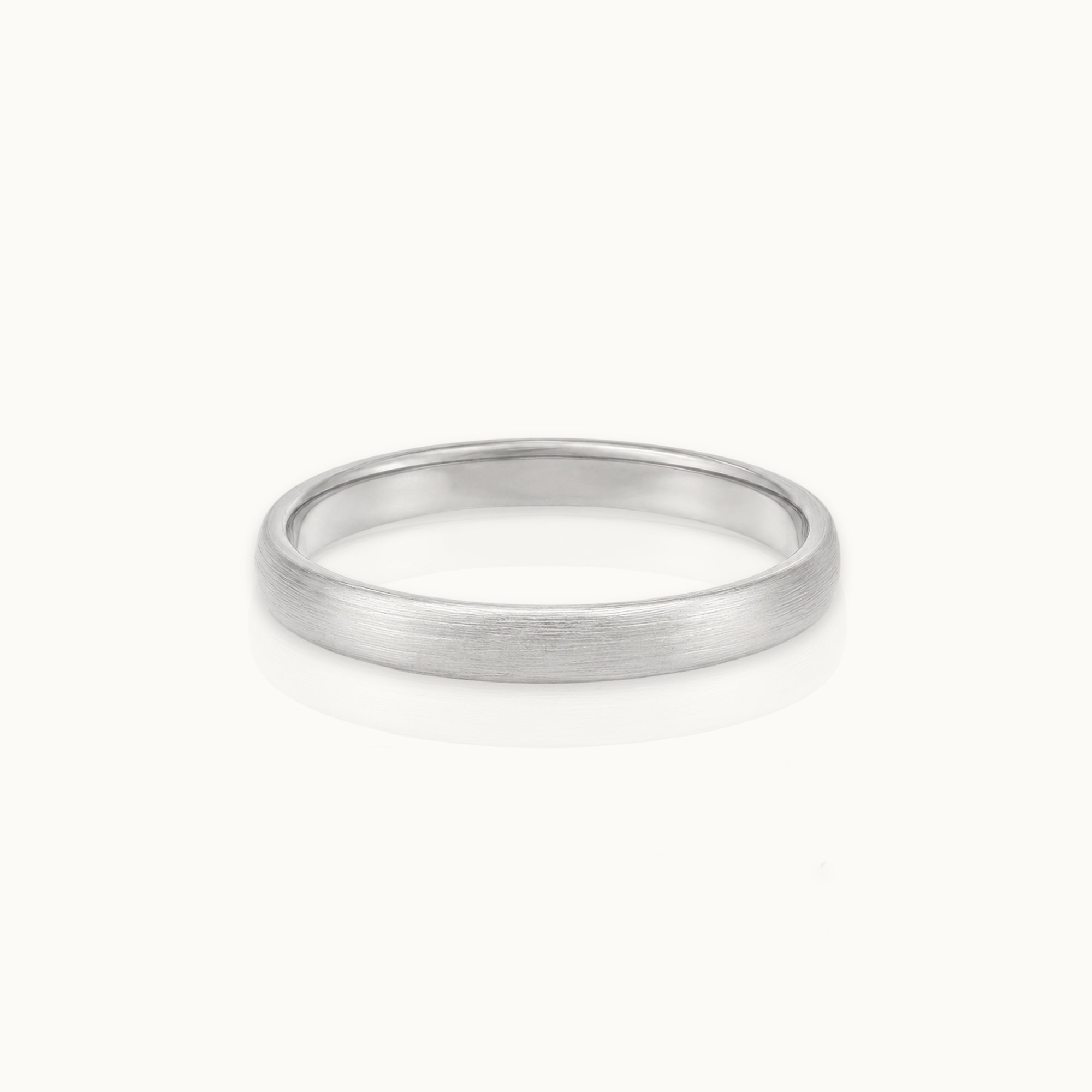 3mm 14k Gold Brushed Wedding Band