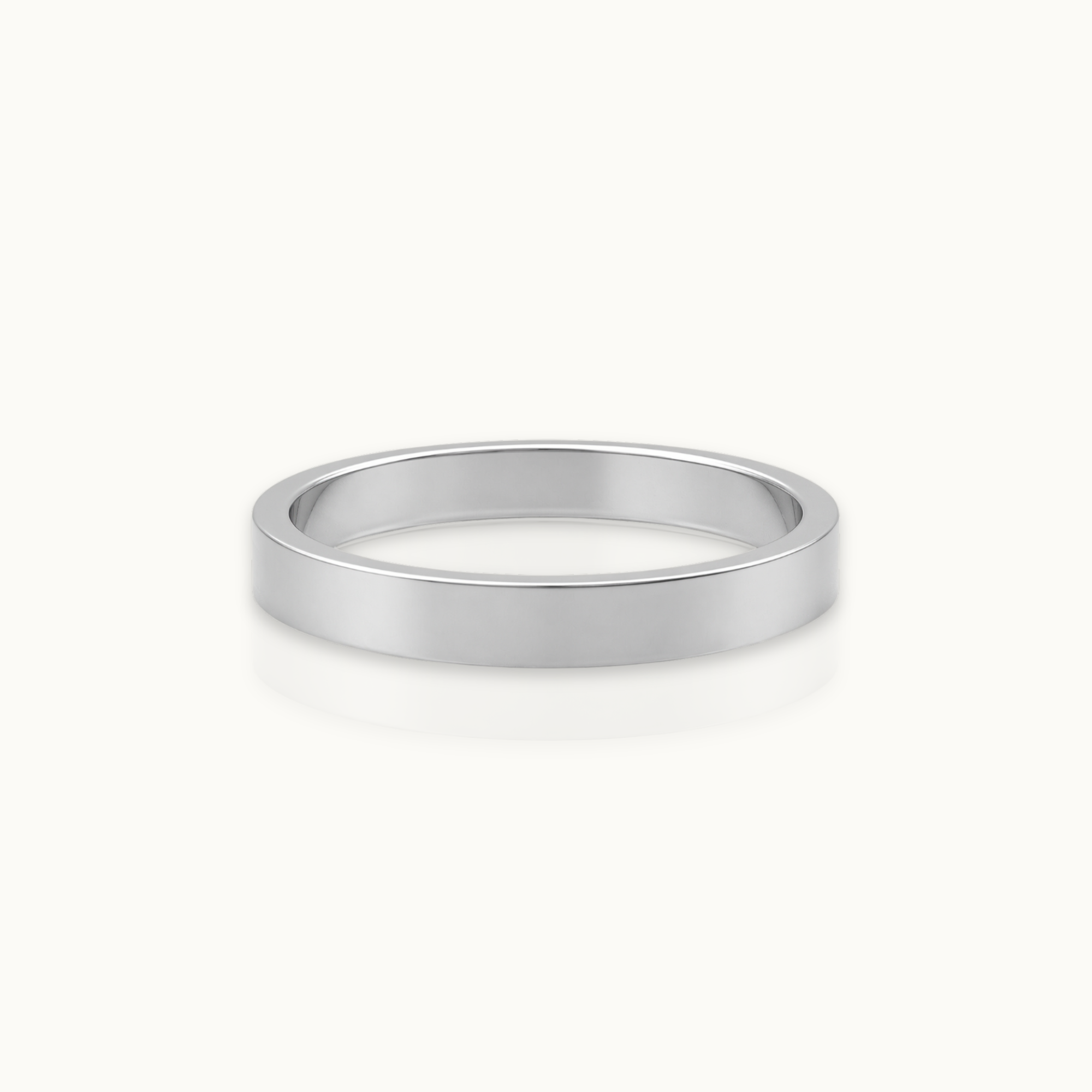 3mm Flat 14k Gold Wedding Band