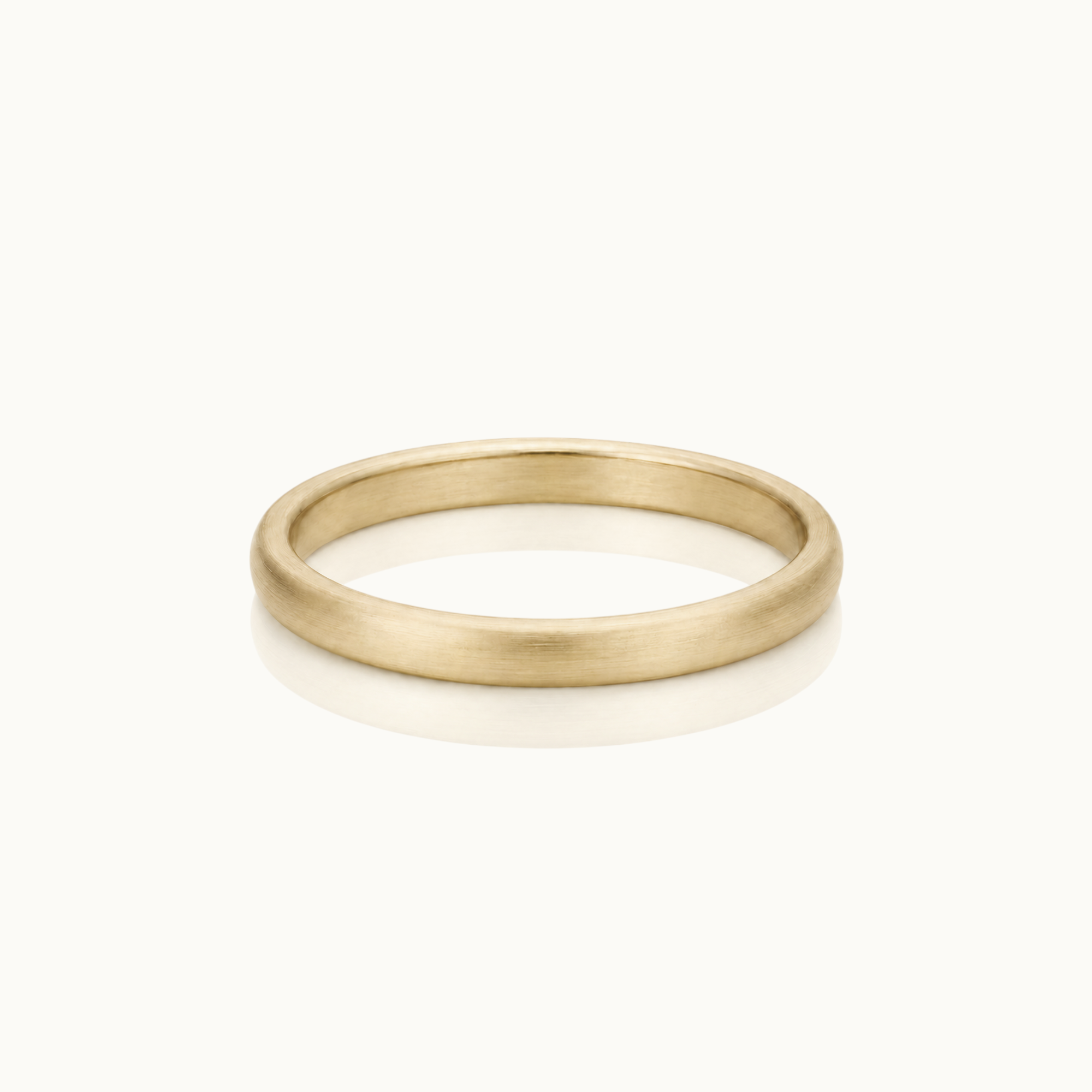 3mm 14k Gold Brushed Wedding Band