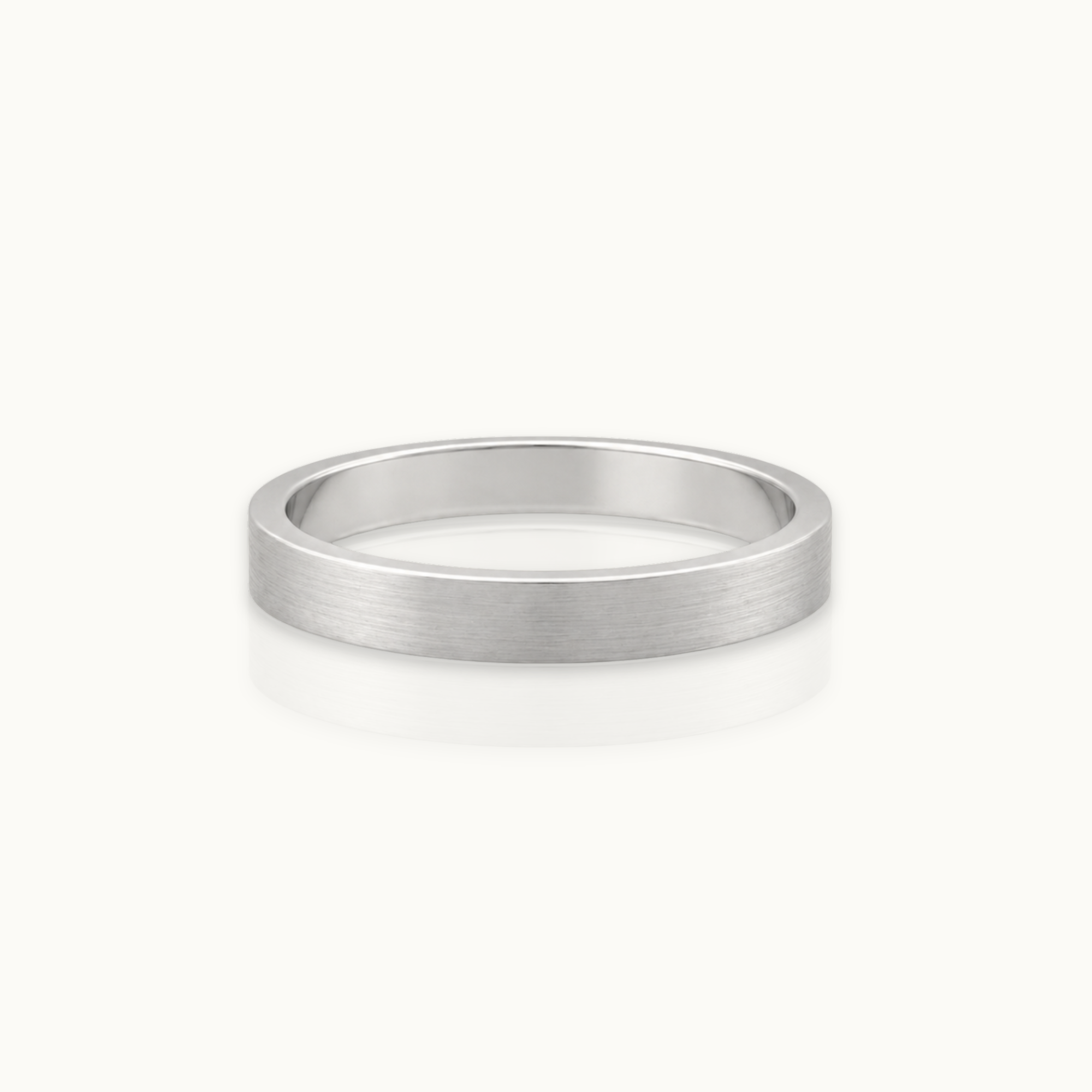 3mm Flat Brushed 14k Gold Wedding Band