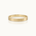 3mm Flat Brushed 14k Gold Wedding Band