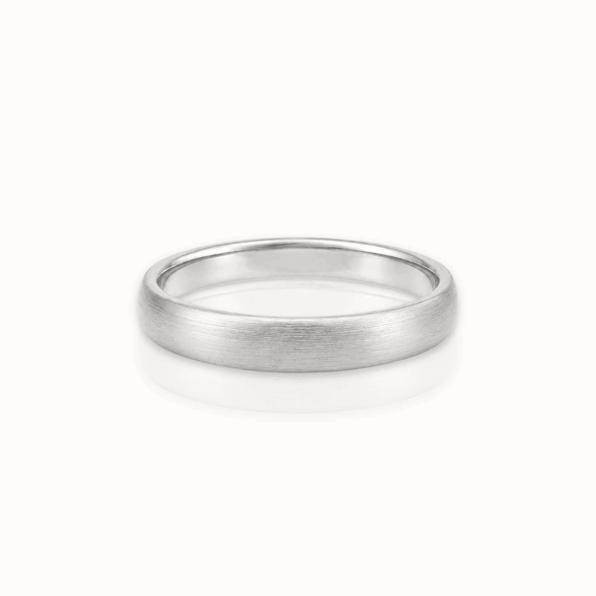 4mm 14k Gold Brushed Wedding Band