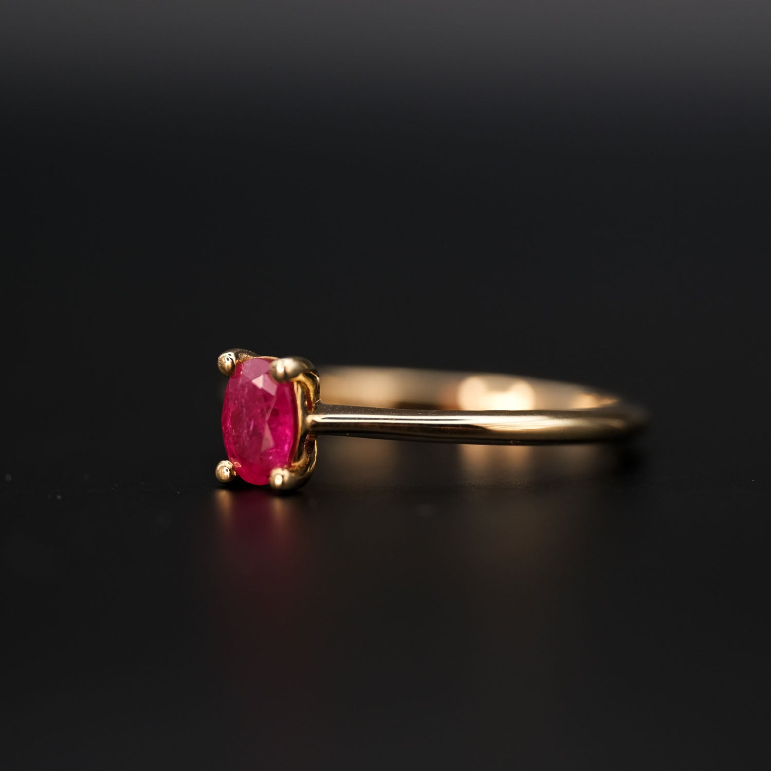 14k Oval Ruby Ring