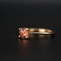 14k roze toermalijn ring