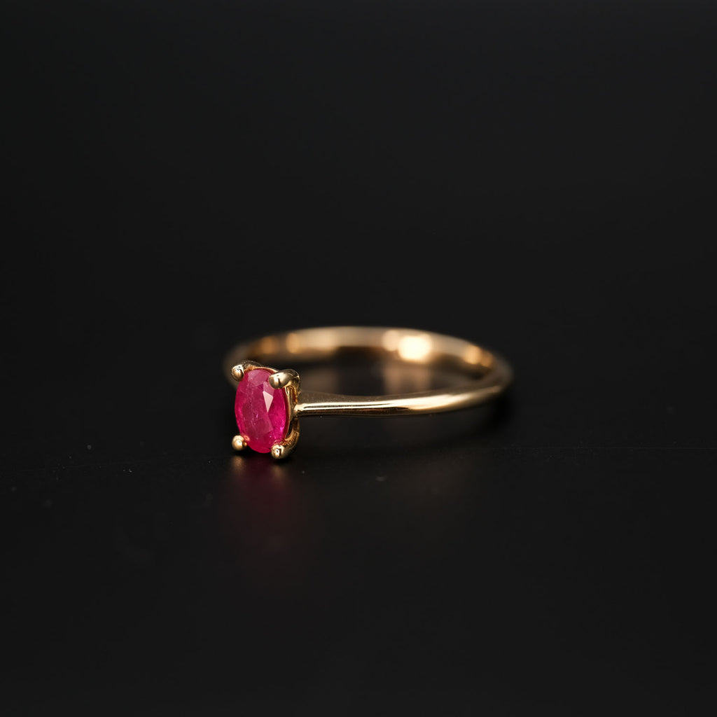 14k Oval Ruby Ring