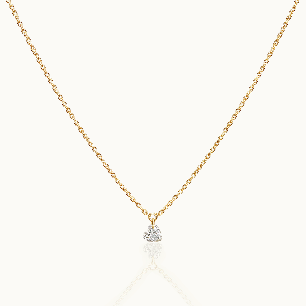 Diamond Dangle Heart - 9k Necklace