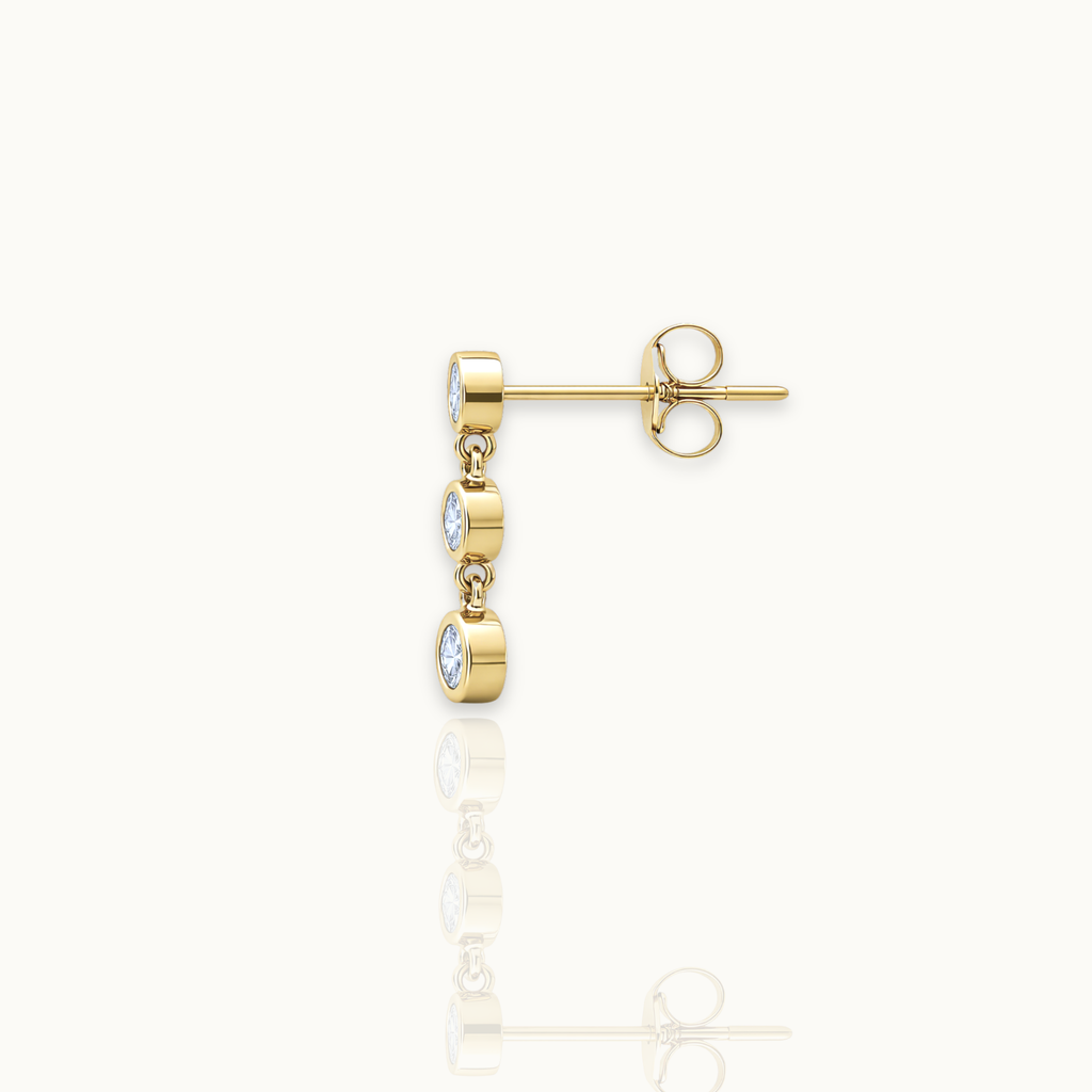 Diamond Dangle - 9k Earrings