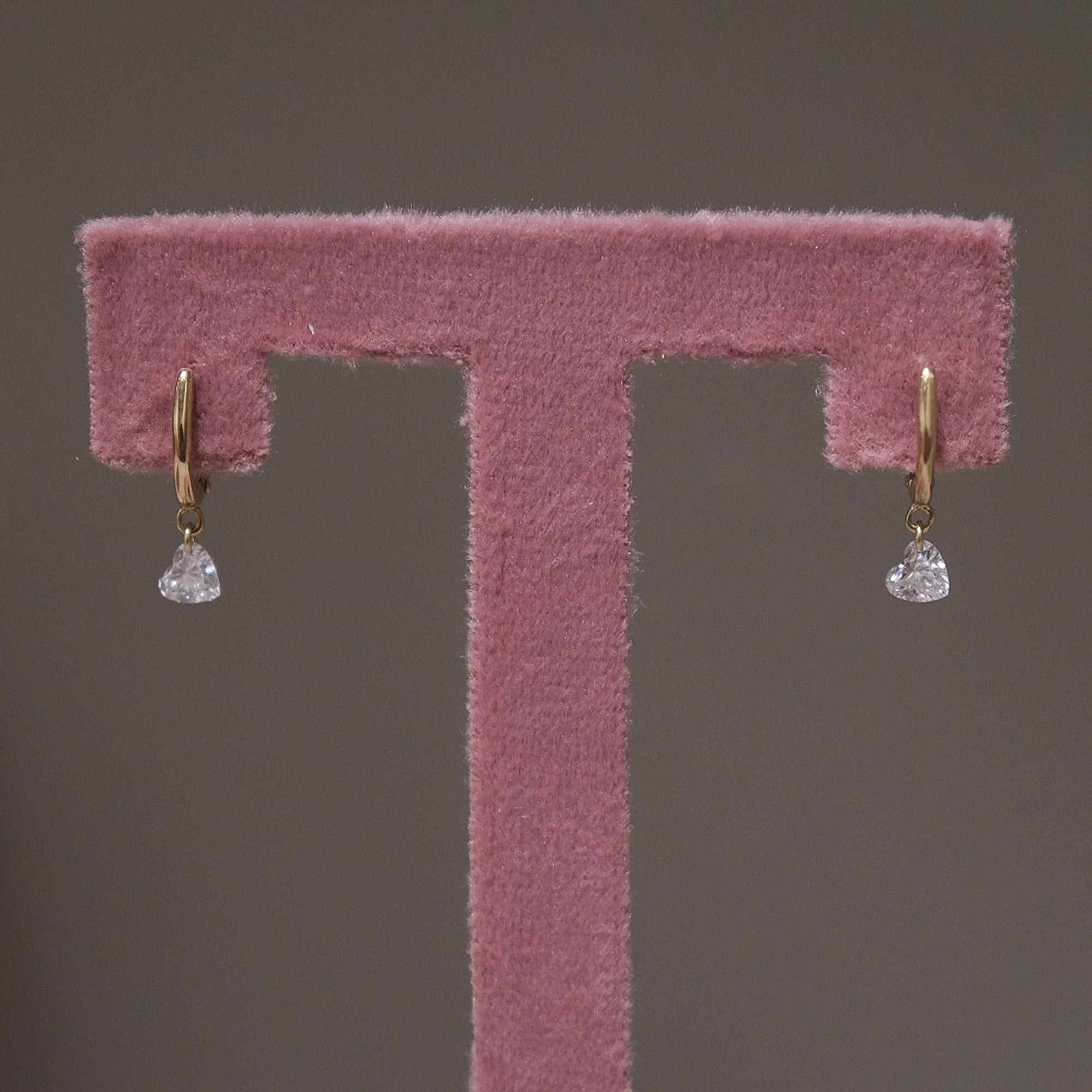 Diamond Heart - 14k Gold Earrings