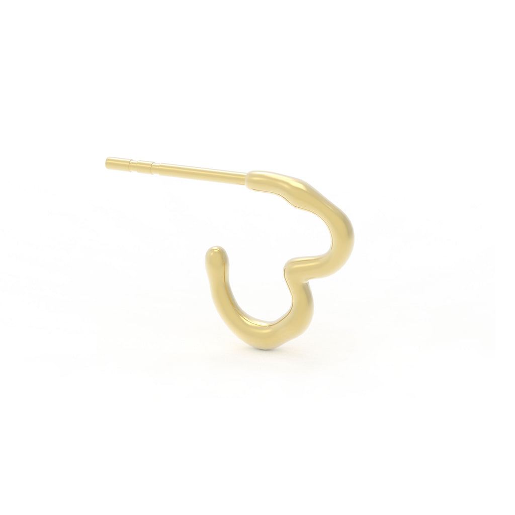 Hart huggie hoop oorbellen 14k goud MiJu Official