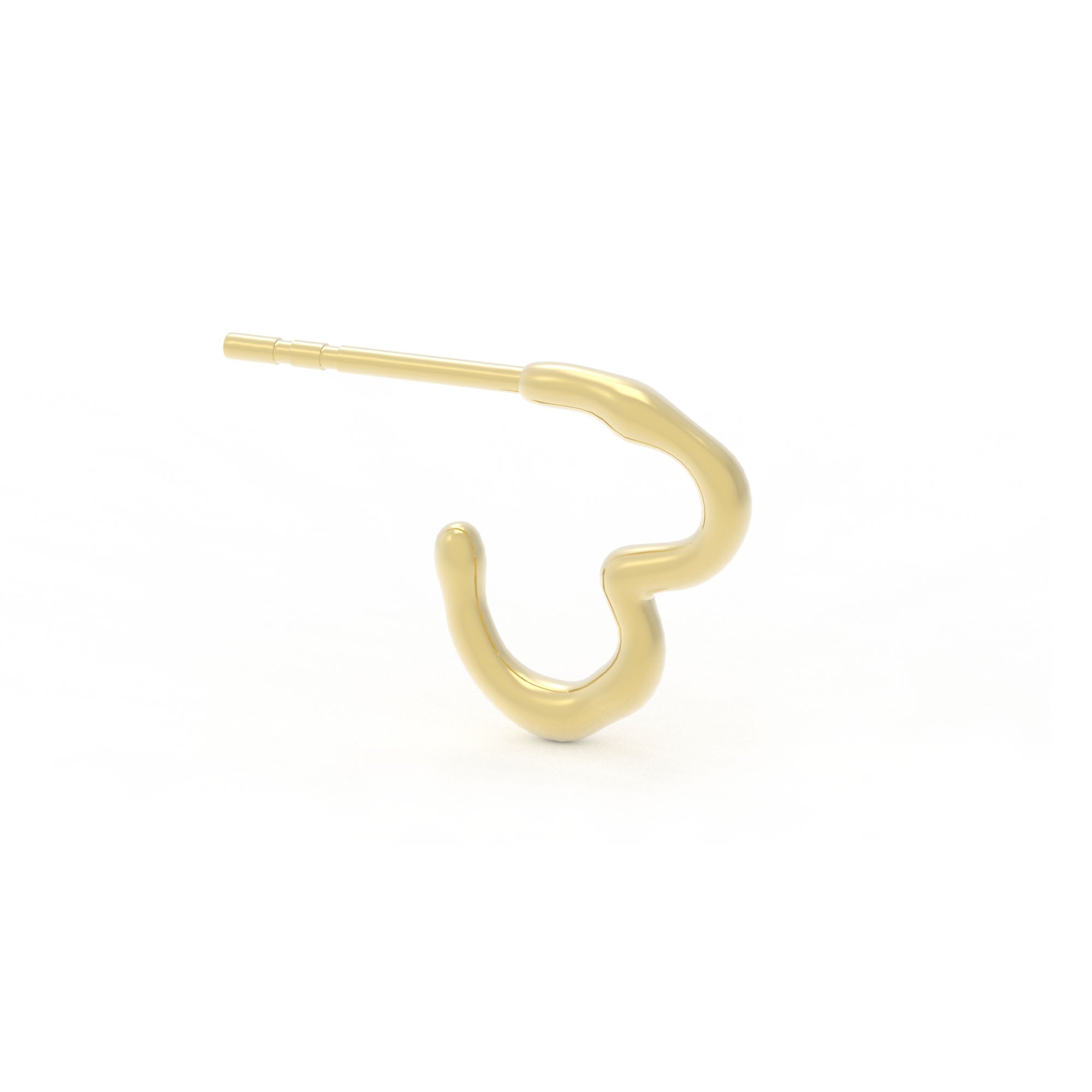 Hart huggie hoop oorbellen 14k goud MiJu Official