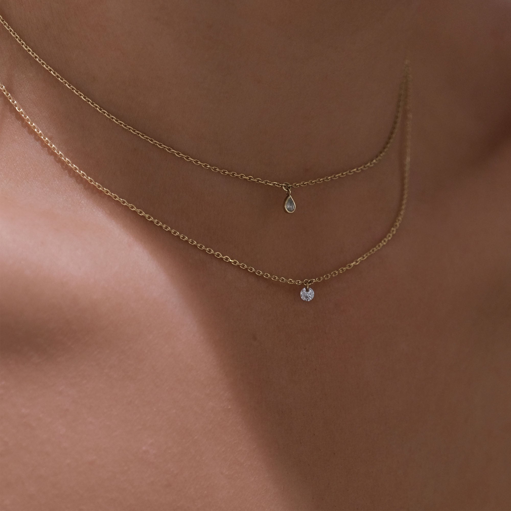 Diamond Drop - 9k Necklace