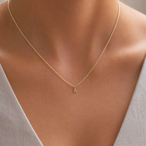 Letter Necklace Gold
