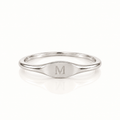 Custom Letter Signet - Sterling Silver