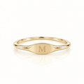Custom Letter Signet - 9k Ring