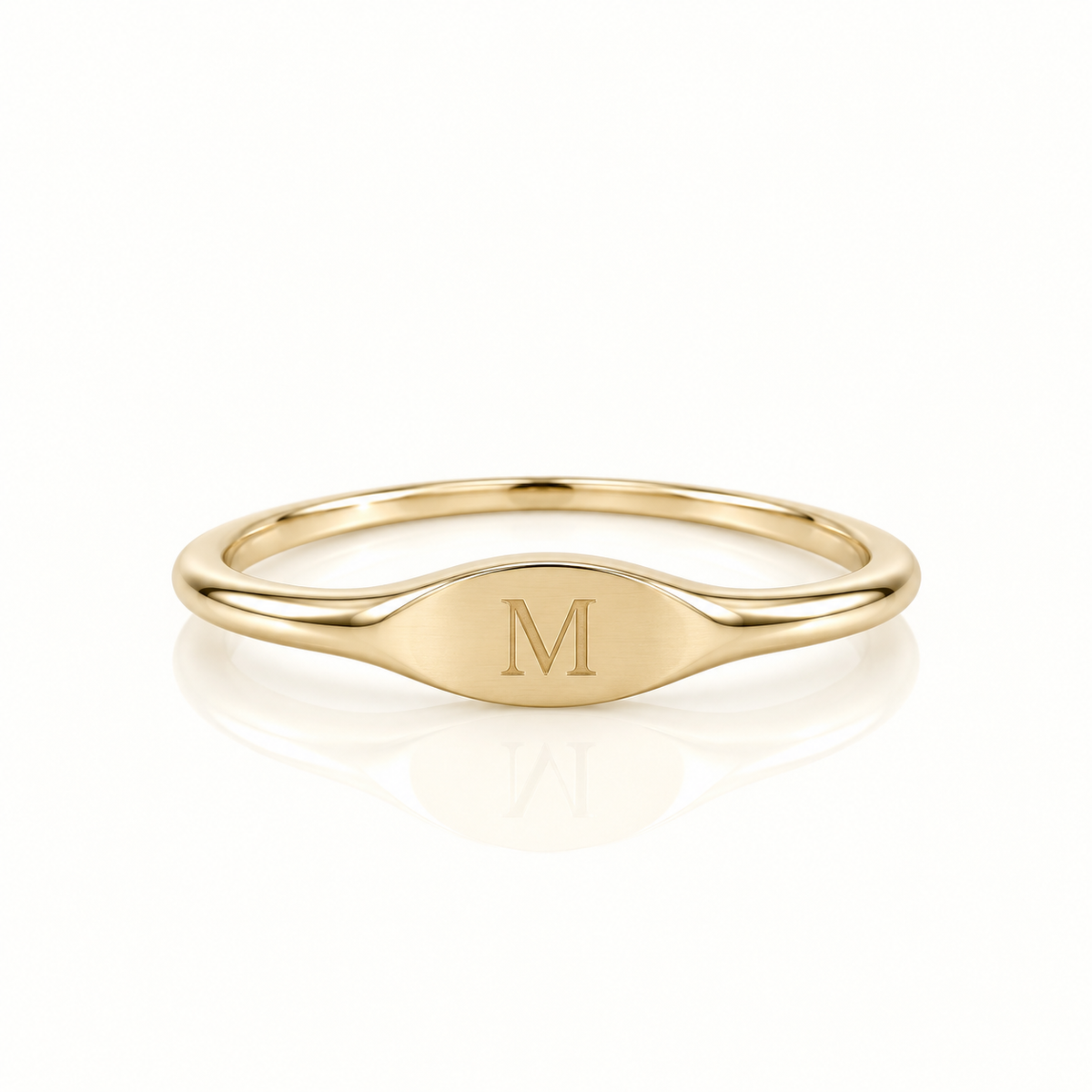 Custom Letter Signet - 9k Ring