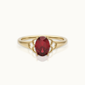 9k Mermaid Garnet Ring
