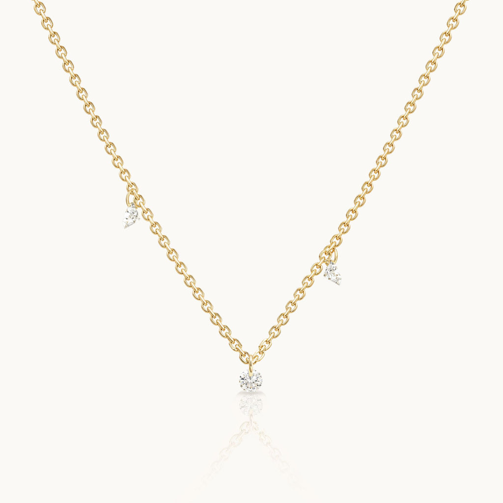 Oogverblindende Diamant - 9k Ketting