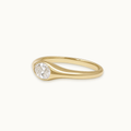 Oval Signet 0.4ct - 9k Diamond Ring