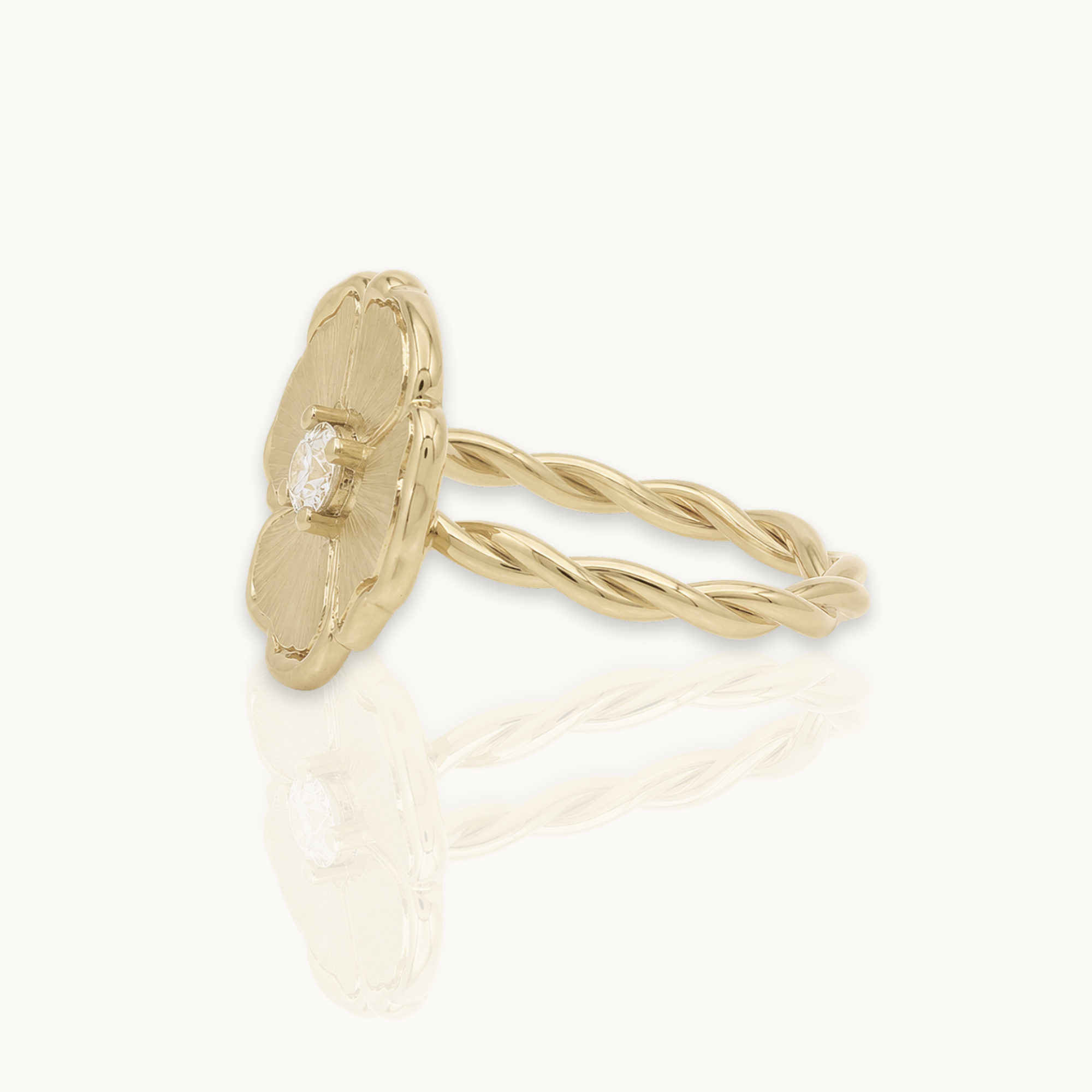 14-karaats gouden Bloom-ring, klein