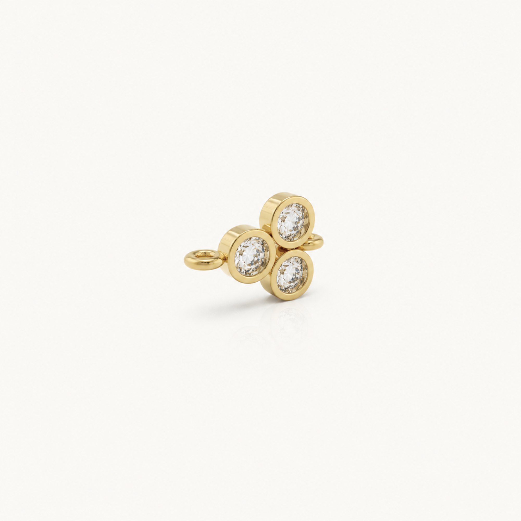 9k Triple Zirconia Connector Charm