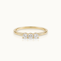 9k Triple Zirconia Ring