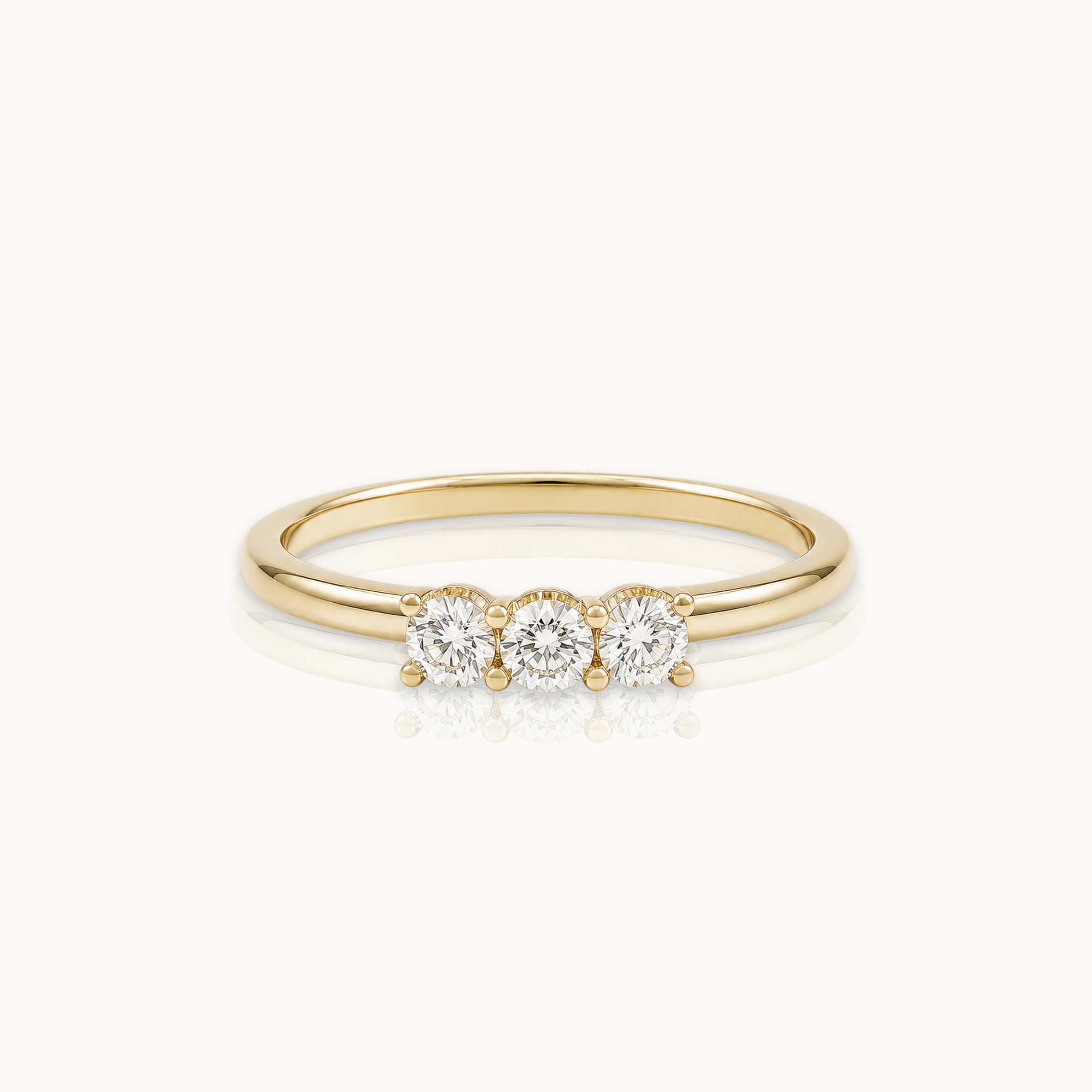 9k Triple Zirconia Ring