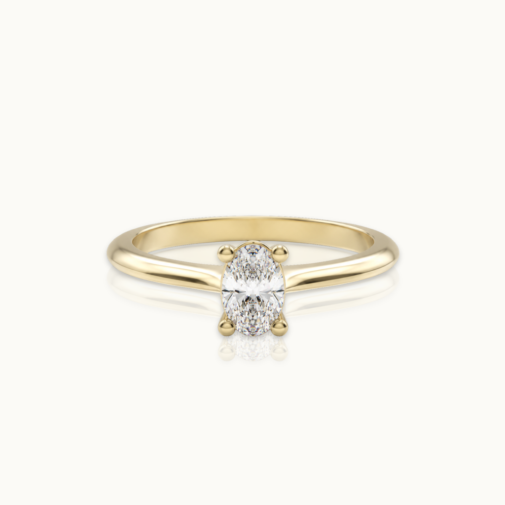 True Love 0,4 karaat - 14-karaats gouden ovale diamanten ring