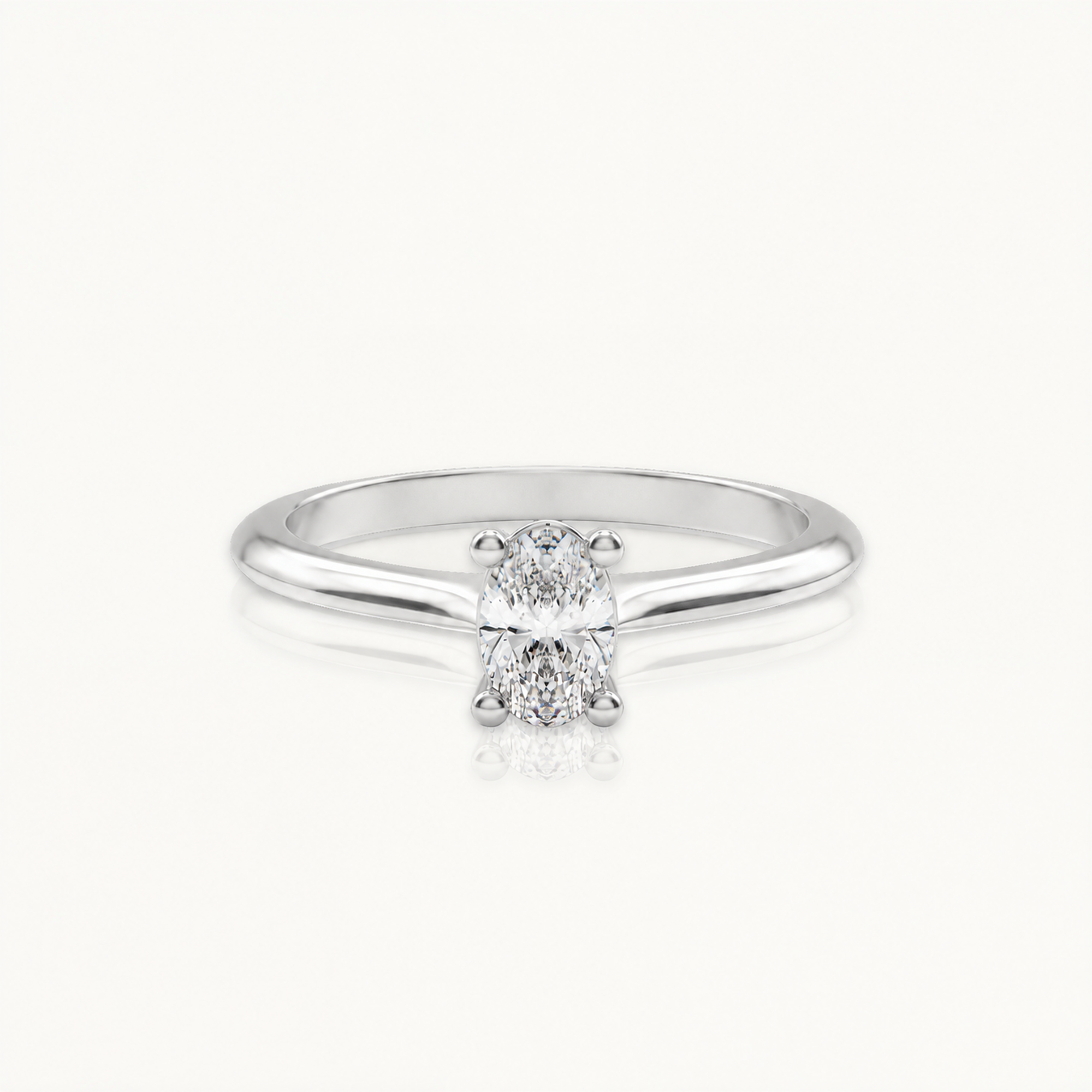 True Love 0.4ct - 14k Gold Oval Diamond Ring