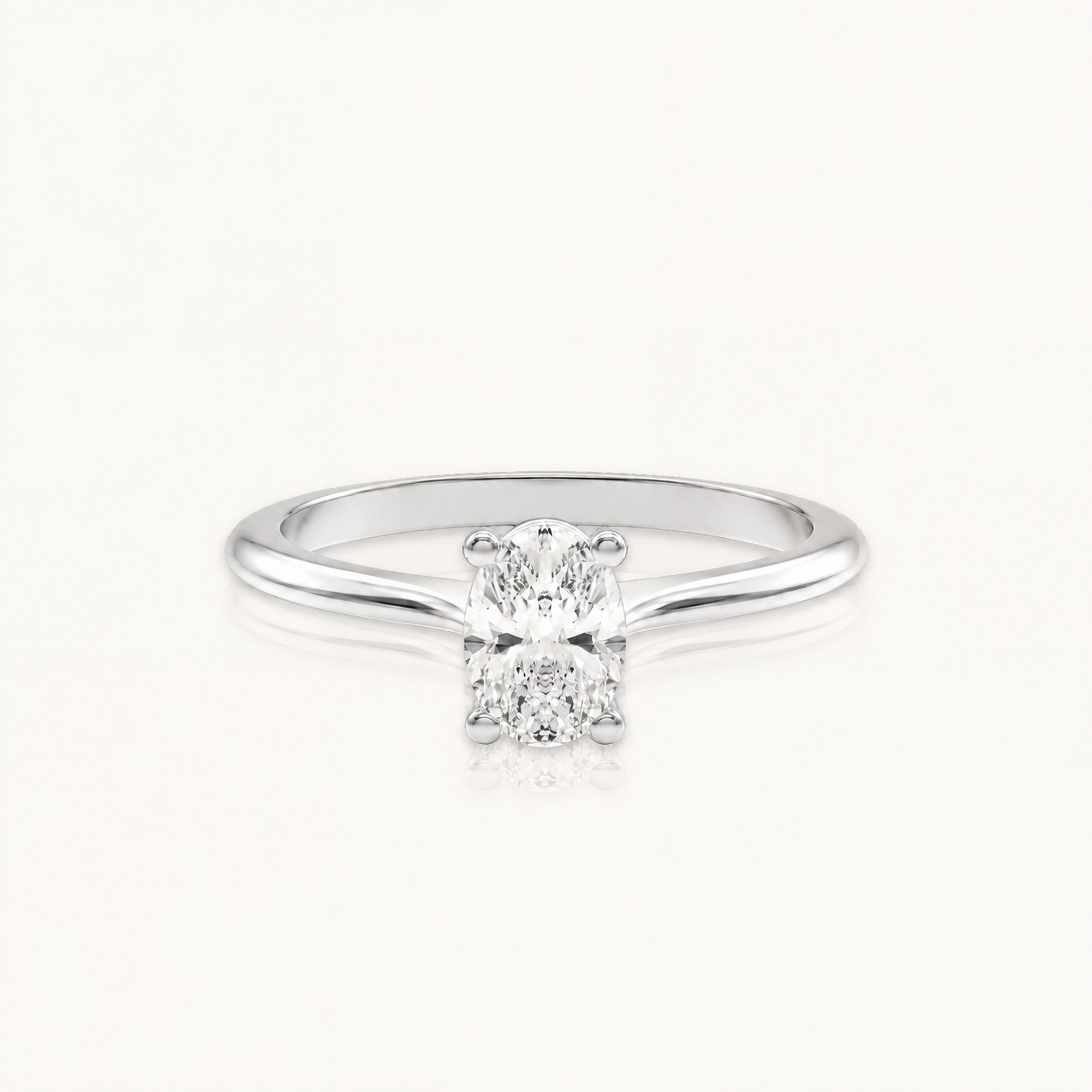 True Love 0.75ct - 14k Gold Oval Diamond Ring