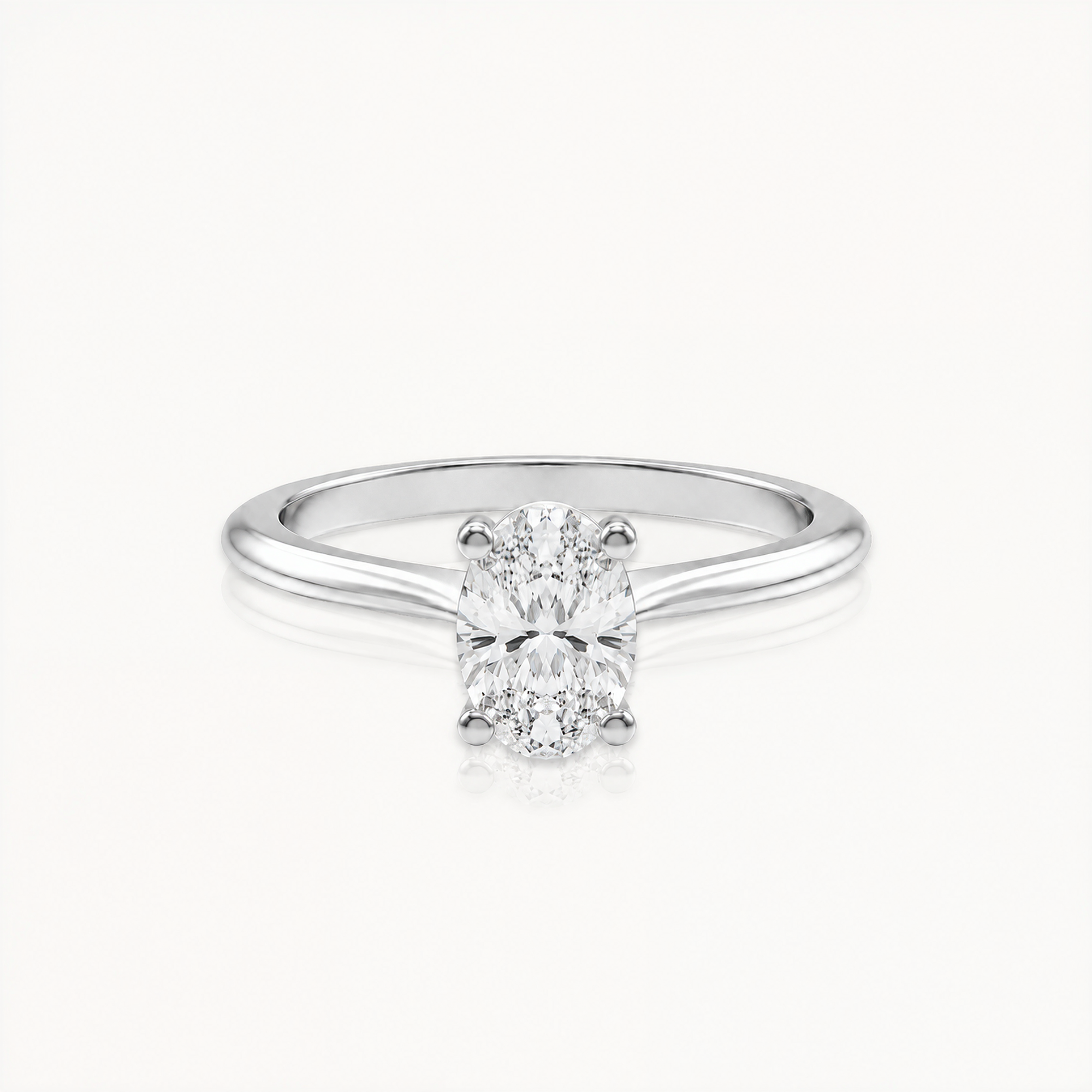 True Love 1ct - 14k Gold Oval Diamond Ring