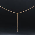 14K Gold Diamond Drop Necklace