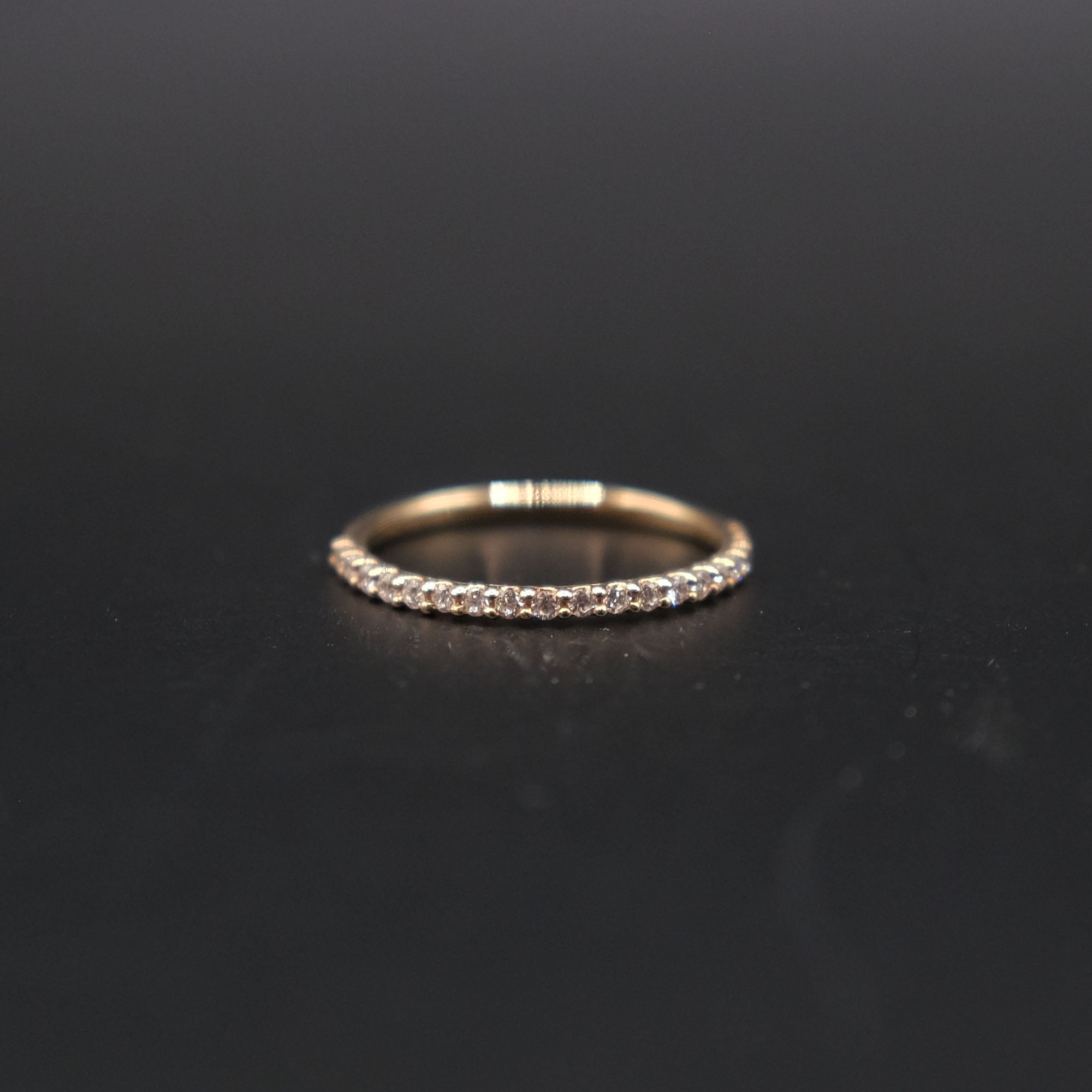 14k Gold Diamond Half Eternity Ring