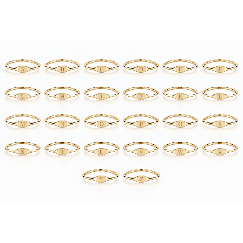 Custom Letter Ring - 9k