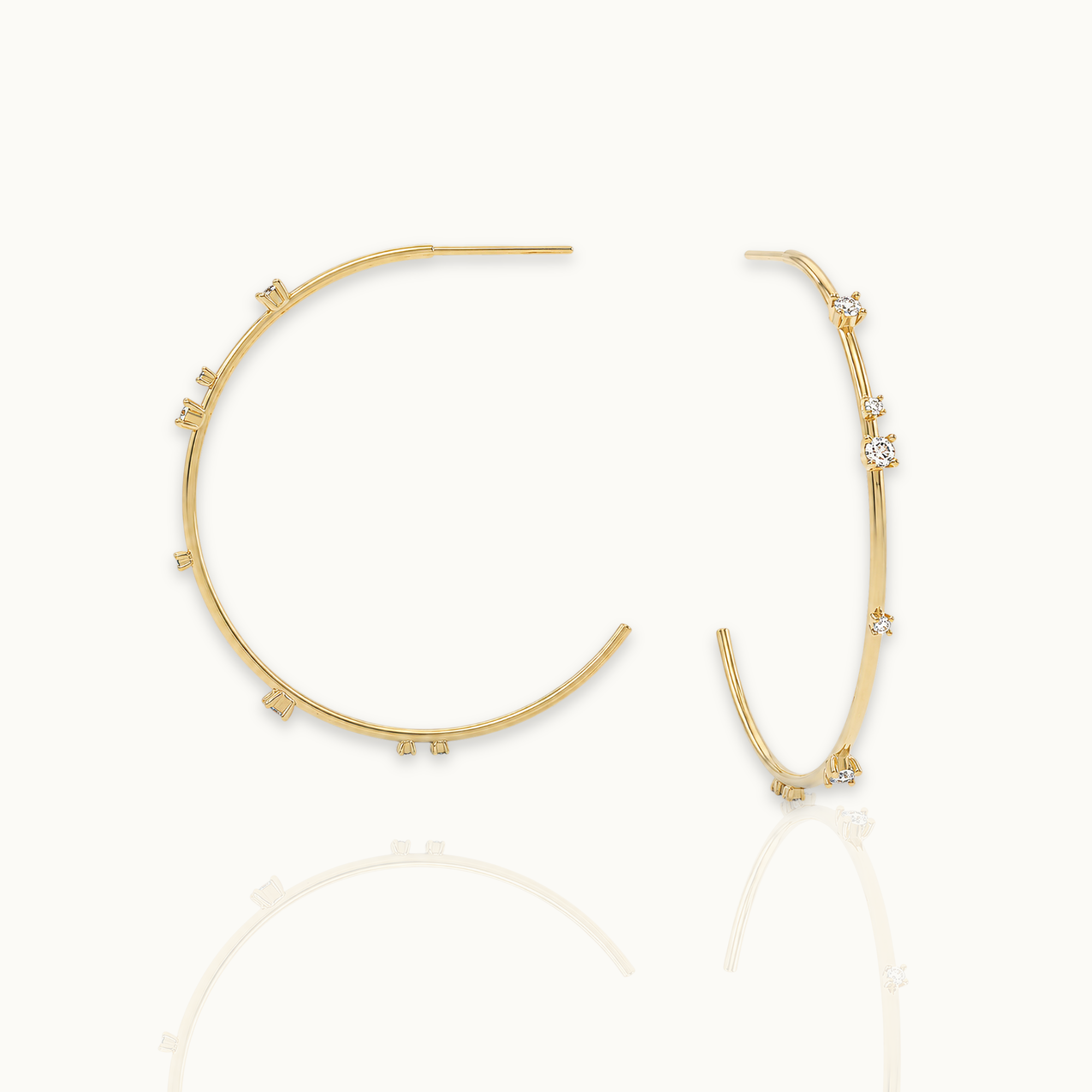 Love Oorbellen - 14k Gouden Diamanten Oorbellen
