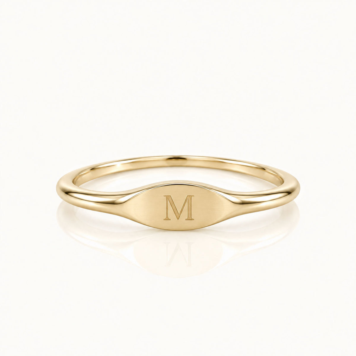 Custom Letter Signet - 9k Ring