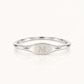 Custom Letter Signet - Sterling Silver