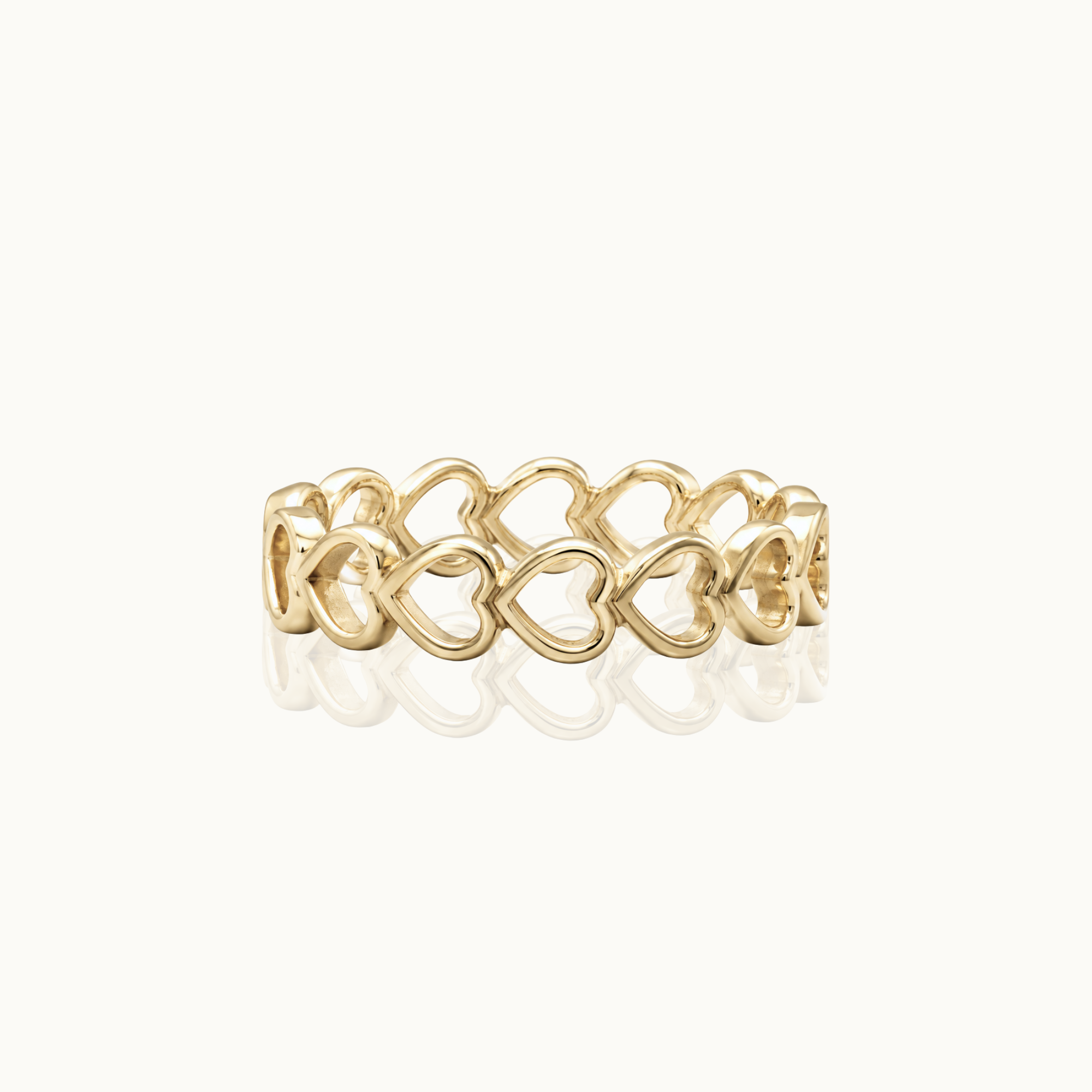 9k Open Heart Ring