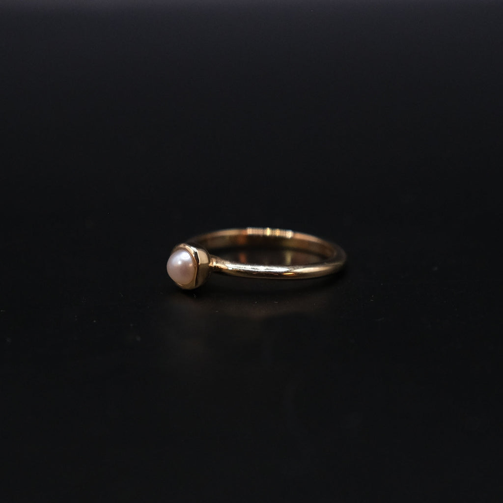14K Gold Pearl Ring