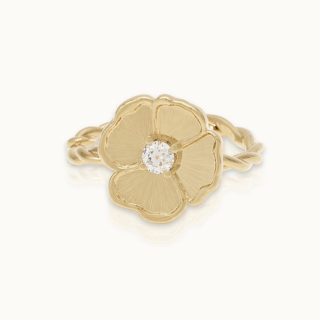 14-karaats gouden Bloom-ring, klein