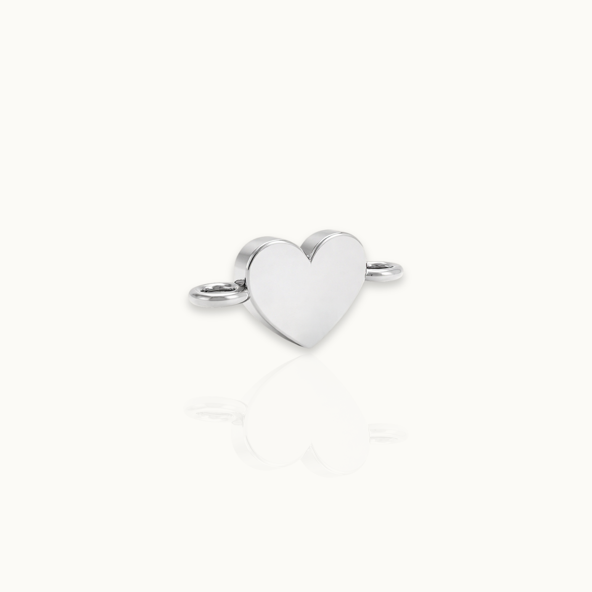 Sterling Silver Heart Connector Charm