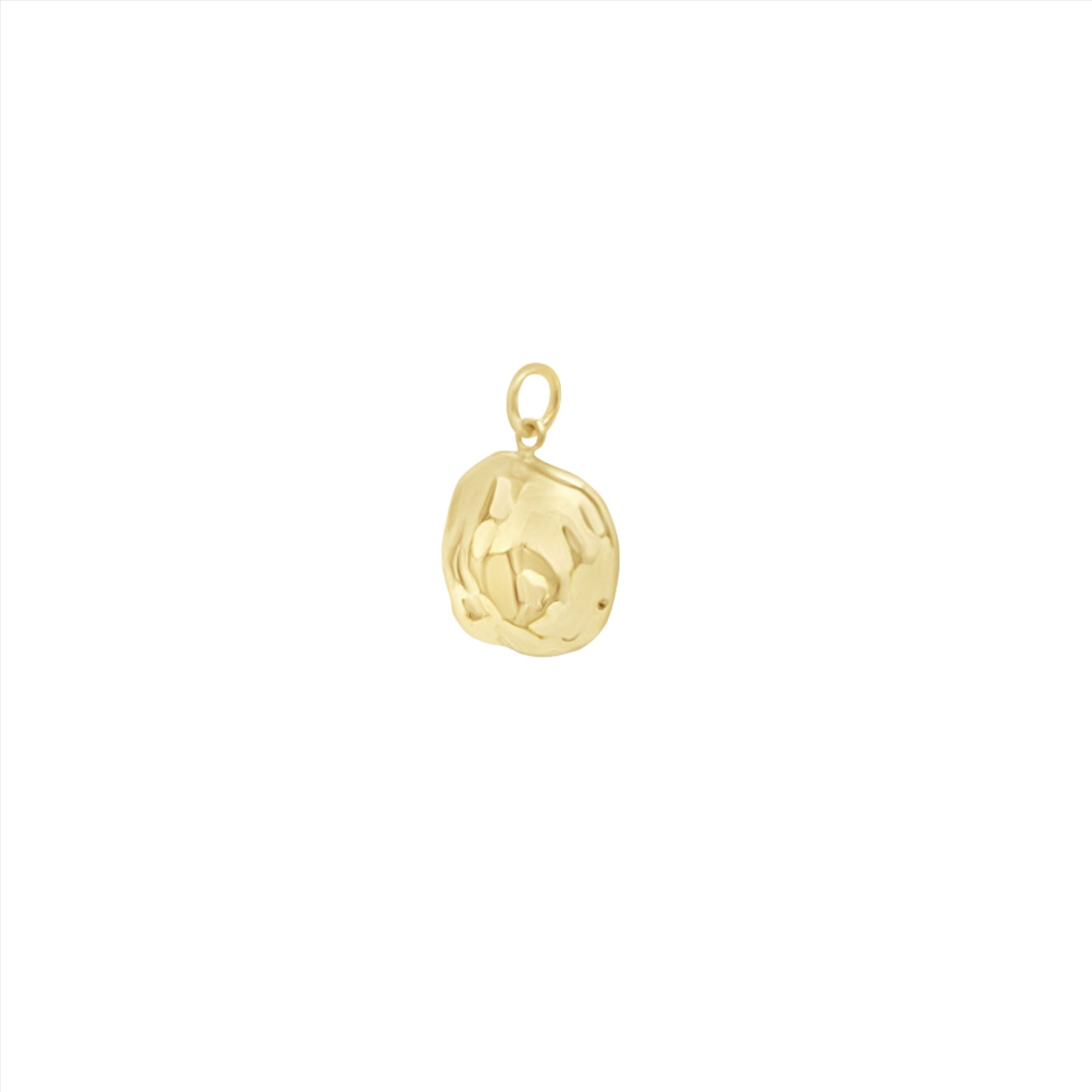 9k Molten Coin Pendant