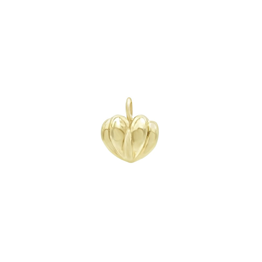 MiJu Official massief gouden ketting hanger met een vintage uitstraling in de vorm van een hartje.