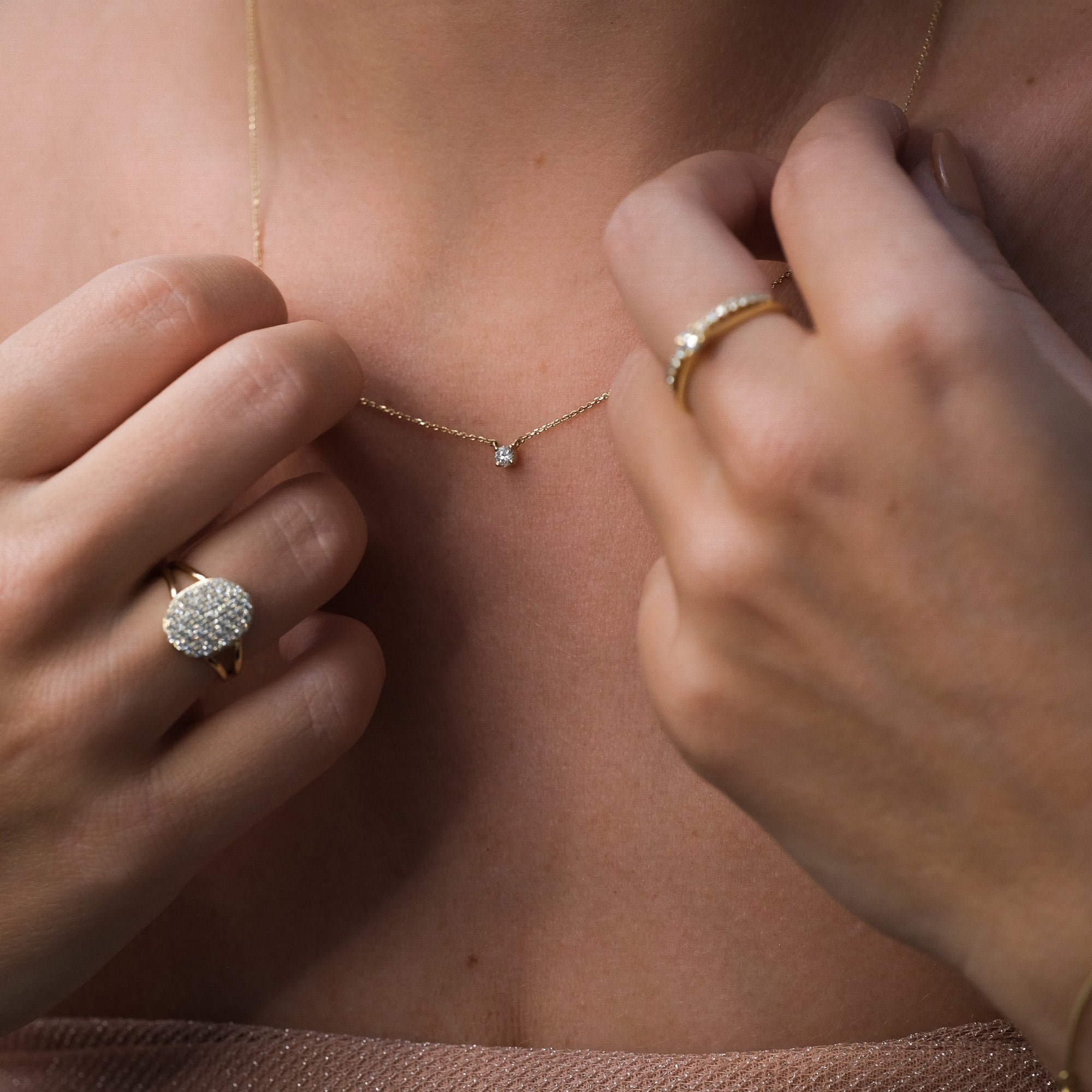 Starlight - 14k Gouden Diamanten Ketting